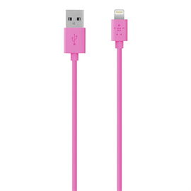 Belkin MIXIT Cable de carga y sincronización Lightning a USB - Cable Lightning - Lightning macho a USB macho - 1.2 m - rosa Belkin MIXIT Cable de carga y sincronización Lightning a USB - Cable Lightning - Lightning macho a USB macho - 1.2 m - rosa
