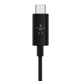 Belkin RockStar - Cable de audio - 24 pin USB-C macho a mini-phone stereo 3.5 mm macho - 91.4 cm - negro