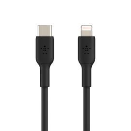 Belkin BoostCharge - Cable Lightning - 24 pin USB-C macho a Lightning macho - 1 m - negro - suministro de potencia USB (18W)