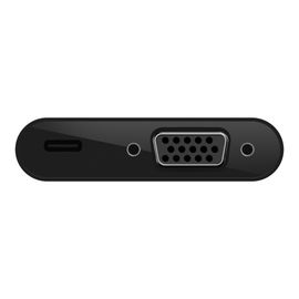 Belkin USB-C to VGA + Charge Adapter - Adaptador de vídeo - 24 pin USB-C macho a HD-15 (VGA), USB-C (solo alimentación) hembra - negro - compatibilidad con 1080p, USB Power Delivery (60W)
