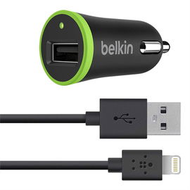Belkin BOOST UP Car Charger+Cable - Adaptador de corriente para el coche - 12 vatios (USB) - negro - para Apple iPad/iPhone/iPod (Lightning) Belkin BOOST UP Car Charger+Cable - Adaptador de corriente para el coche - 12 vatios (USB) - negro - para Apple iPad/iPhone/iPod (Lightning)