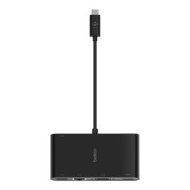 Belkin - Adaptador de carga y multimedia - USB-C - VGA, HDMI - 1GbE