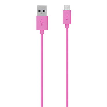Belkin 1.2m, Micro-USB2.0-B/USB2.0-A cable USB 1,2 m Micro-USB B USB A Rosa