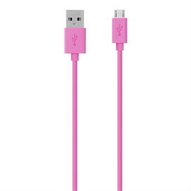 Belkin 1.2m, Micro-USB2.0-B/USB2.0-A cable USB 1,2 m Micro-USB B USB A Rosa