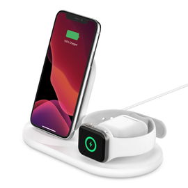 Belkin 3-in-1 - Base de carga inalámbrica - 75 vatios - blanco