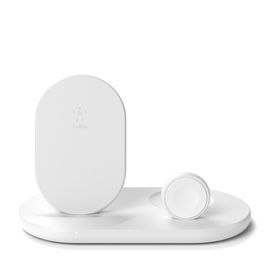 Belkin 3-in-1 - Base de carga inalámbrica - 75 vatios - blanco