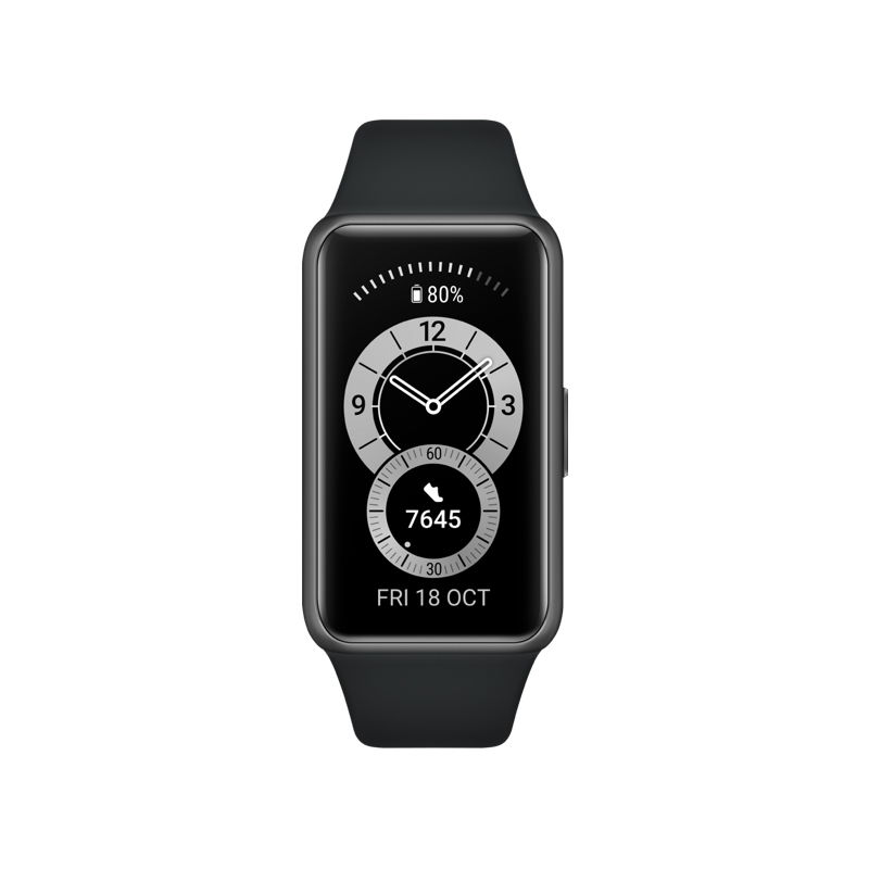 Huawei Band 6, Pantalla AMOLED, Resistente al agua, Compatible con Android y iOS, Bluetooth 5.0. Color Negro