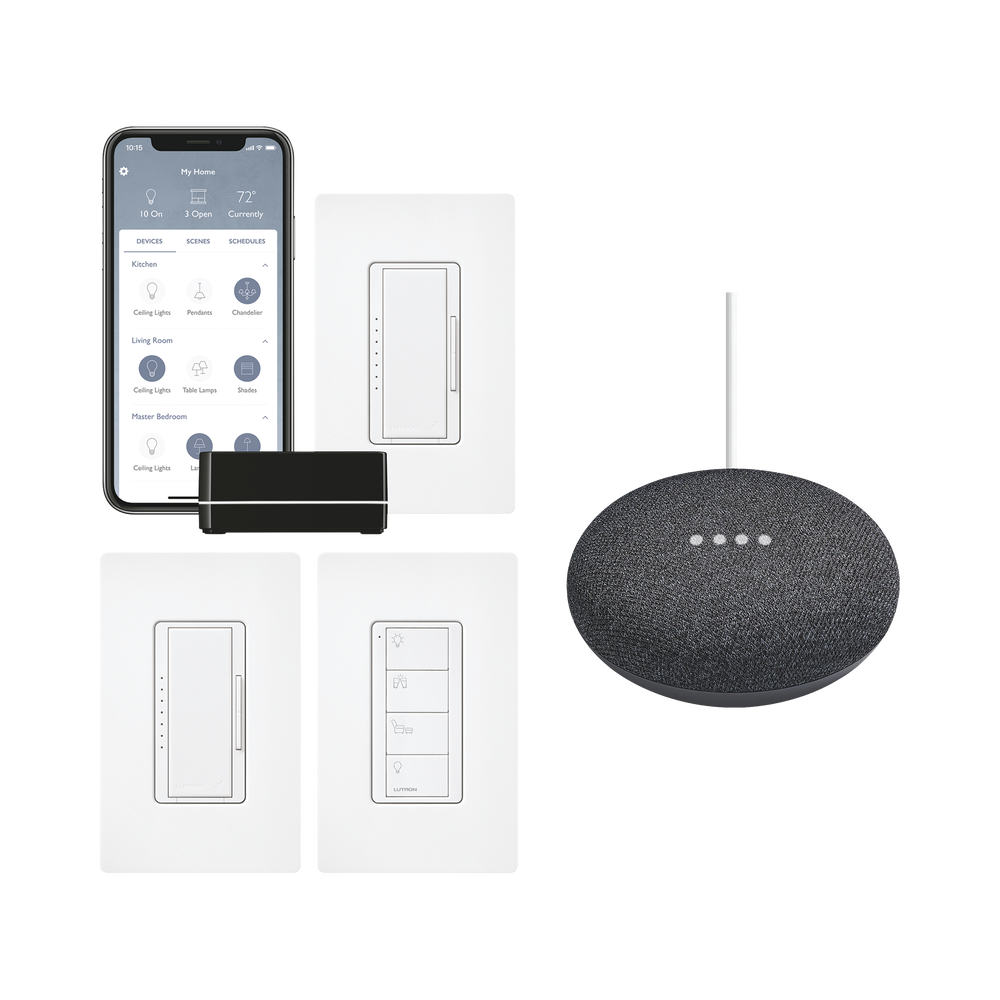Kit Lutron GRATIS un bocina Google Home, aplica restricciones hasta agotar existencias.
