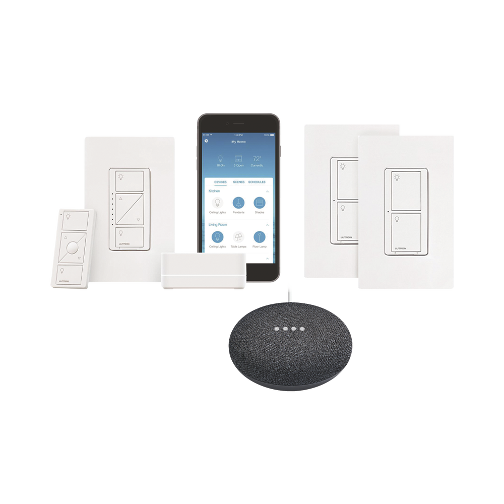 Kit Lutron GRATIS un bocina Google Home, aplica restricciones hasta agotar existencias.