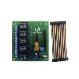 Tablilla interfaz de 5 relevadores con arnés 20x2 pines para Raspberry Pi