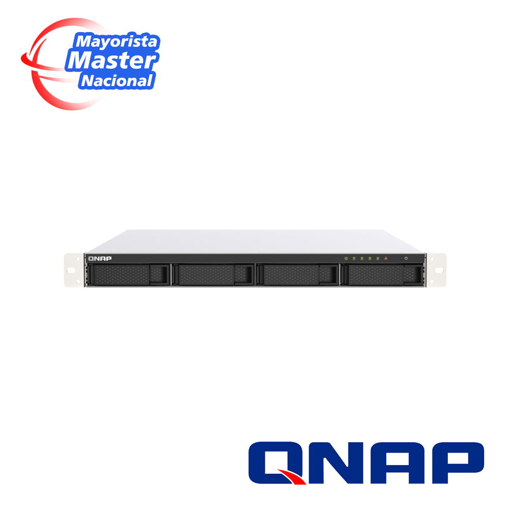 QNAP 1U 4-BAY NAS/ISCSI IP-SAN, INTEL CELERON QUAD-CORE 2.0GHZ (UP TO 2.7GHZ), 4GB RAM, HDMI1.4B, 10GBE-READY, PCIE EXPANSION SLOT, REDUNDANT PSU QNAP 1U 4-BAY NAS/ISCSI IP-SAN, INTEL CELERON QUAD-CORE 2.0GHZ (UP TO 2.7GHZ), 4GB RAM, HDMI1.4B, 10GBE-READY, PCIE EXPANSION SLOT, REDUNDANT PSU