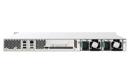 QNAP 1U 4-BAY NAS/ISCSI IP-SAN, INTEL CELERON QUAD-CORE 2.0GHZ (UP TO 2.7GHZ), 4GB RAM, HDMI1.4B, 10GBE-READY, PCIE EXPANSION SLOT, REDUNDANT PSU QNAP 1U 4-BAY NAS/ISCSI IP-SAN, INTEL CELERON QUAD-CORE 2.0GHZ (UP TO 2.7GHZ), 4GB RAM, HDMI1.4B, 10GBE-READY, PCIE EXPANSION SLOT, REDUNDANT PSU