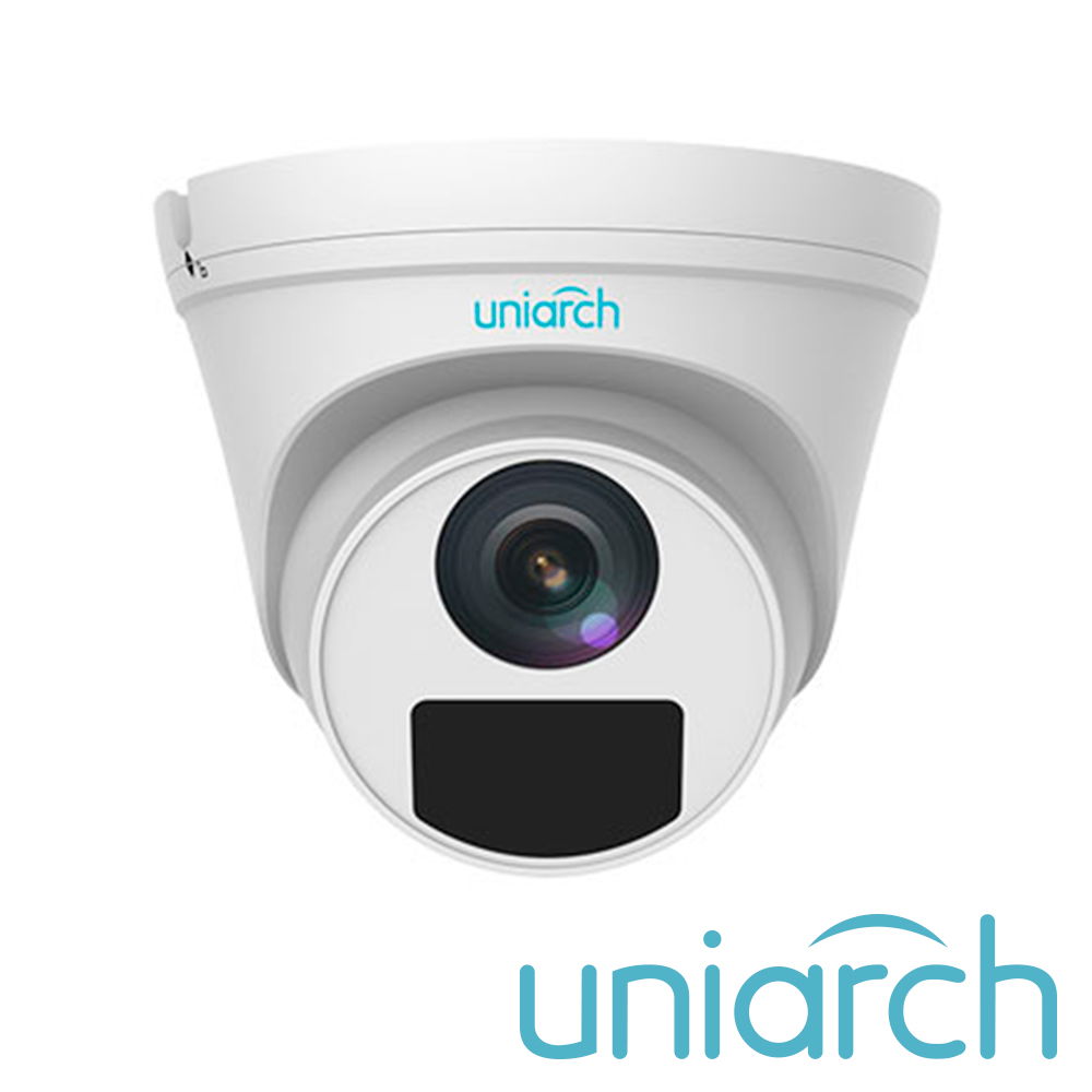 CAMARA IP TURRET IPC-T124-PF28 1080P UNIARCH BY UNV 4MP/ ULTRA265/ LENTE 2.8MM / IP67 / DWDR / MIC INCLUIDO / DIGITAL DEFOG / 30 MTS IR / POE + 12VDC