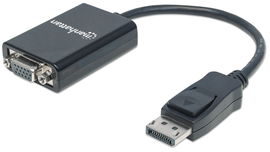 CABLE MANHATTAN 151962 DISPLAY PORT TO VGA CONVERTE MALE TO  VGA HD15 15CM BLACK