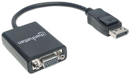 CABLE MANHATTAN 151962 DISPLAY PORT TO VGA CONVERTE MALE TO  VGA HD15 15CM BLACK