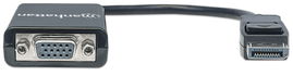 CABLE MANHATTAN 151962 DISPLAY PORT TO VGA CONVERTE MALE TO  VGA HD15 15CM BLACK