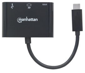 SUPER SPEED MANHATTAN 152037 USB-C HDMI CONVERTER USB3.1c MALE TO HDMI USB FEMALE BLACK SUPER SPEED MANHATTAN 152037 USB-C HDMI CONVERTER USB3.1c MALE TO HDMI USB FEMALE BLACK