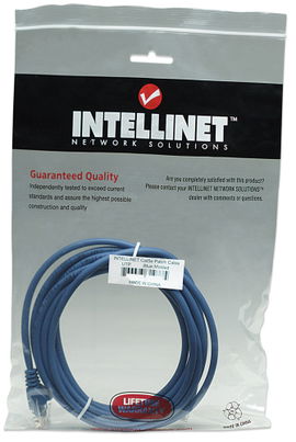PATCH CORD RJ45 3FT/1M BLUE INTELLINET 5e 766623318938 PATCH CORD RJ45 3FT/1M BLUE INTELLINET 5e 766623318938
