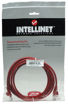 PATCH CORD INTELLINET 319300 RED 2M/7FT CAT.5E