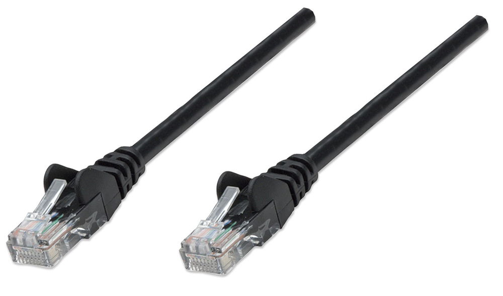 PATCH CORD RJ45 10FT/3M BLACK INTELLINET 5e PATCH CORD RJ45 10FT/3M BLACK INTELLINET 5e