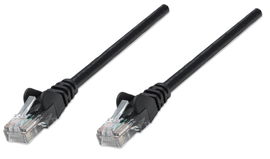 PATCH CORD RJ45 10FT/3M BLACK INTELLINET 5e