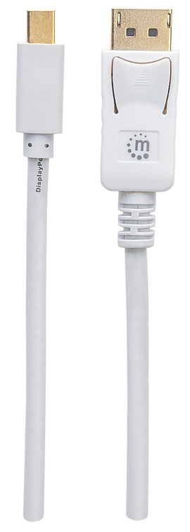 CABLE MANHATTAN 324748 MINI DP A MINI DPM-DPN WHITE 6FT/2M CABLE MANHATTAN 324748 MINI DP A MINI DPM-DPN WHITE 6FT/2M