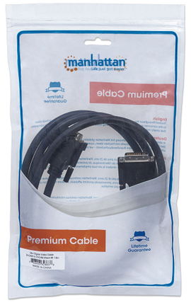 Cable MANHATTAN 328838 de Vídeo DigitalDVI-D Enlace Dual macho a DVI-D de Enlace Dual macho, negro, 1.8m
