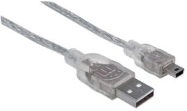 CABLE MANHATTAN USB2.0 AM-MINI B5M 6F/1. CABLE MANHATTAN USB2.0 AM-MINI B5M 6F/1.