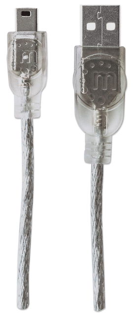 CABLE MANHATTAN USB2.0 AM-MINI B5M 6F/1. CABLE MANHATTAN USB2.0 AM-MINI B5M 6F/1.