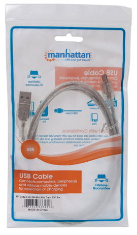 CABLE MANHATTAN USB2.0 AM-MINI B5M 6F/1. CABLE MANHATTAN USB2.0 AM-MINI B5M 6F/1.