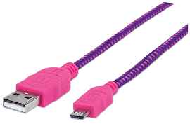 CABLE MANHATTAN 352741 MIC USB2 AM-MIC-BM 1.8M/6FT PURPURA/PINK