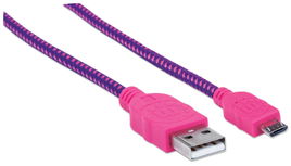 CABLE MANHATTAN 352741 MIC USB2 AM-MIC-BM 1.8M/6FT PURPURA/PINK