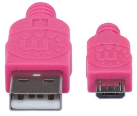 CABLE MANHATTAN 352741 MIC USB2 AM-MIC-BM 1.8M/6FT PURPURA/PINK