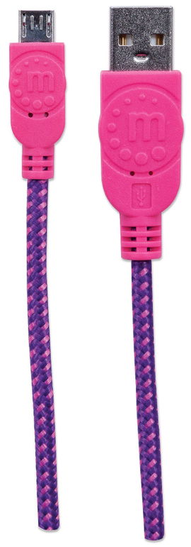 CABLE MANHATTAN 352741 MIC USB2 AM-MIC-BM 1.8M/6FT PURPURA/PINK