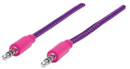 CABLE MANHATTAN 352826 STEREO 3.5mm 1M/3FT PURPURA/PINK