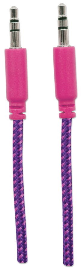 CABLE MANHATTAN 352826 STEREO 3.5mm 1M/3FT PURPURA/PINK CABLE MANHATTAN 352826 STEREO 3.5mm 1M/3FT PURPURA/PINK