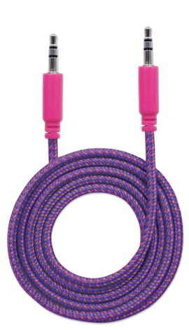 CABLE MANHATTAN 352826 STEREO 3.5mm 1M/3FT PURPURA/PINK CABLE MANHATTAN 352826 STEREO 3.5mm 1M/3FT PURPURA/PINK