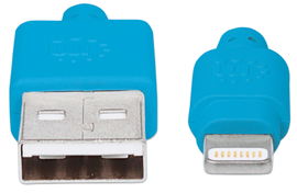 CABLE MANHATTAN 391467 ILINK LIGHTHING A-MALE 8PIN MAL 1M BLUE CABLE MANHATTAN 391467 ILINK LIGHTHING A-MALE 8PIN MAL 1M BLUE