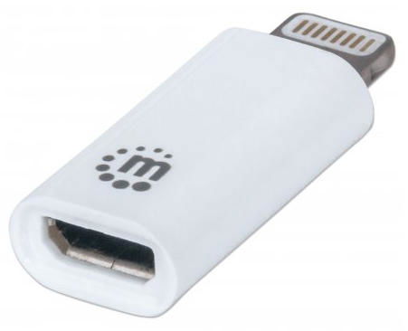 ADAPTADOR MANHATTAN 390620 ILINK LIGHTNING MICRO-B FEMALE/LIGHTNING CONNECTOR MALE WHITE ADAPTADOR MANHATTAN 390620 ILINK LIGHTNING MICRO-B FEMALE/LIGHTNING CONNECTOR MALE WHITE