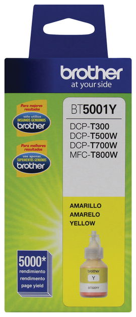 BOTE TINTA BROTHER BT5001Y YELLOW 48.8ML T4000DW T220 T310 T420W T510W
