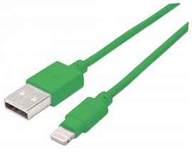 CABLE MANHATTAN 394215 GREEN ILINK LIGHTNING A-MALE/8PIN MALE 1.3M