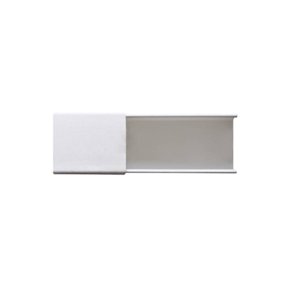 White channel without division, self-extinguishing PVC, 48 x 16 x 2.5m section (6101-01260