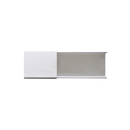 White channel without division, self-extinguishing PVC, 48 x 16 x 2.5m section (6101-01260