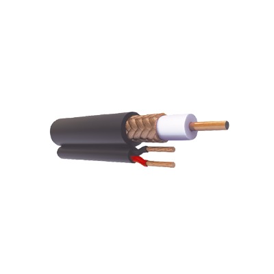Retazo de 65 metros de Cable coaxial RG59 Siamés, HECHO EN MÉXICO, Optimizado para HD+ 2 hilos calibre 20.