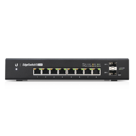 Switch EdgeMAX Administrable de 8 Puertos Gigabit con PoE+/PoE Pasivo 24V + 2 Puertos SFP, 150 W