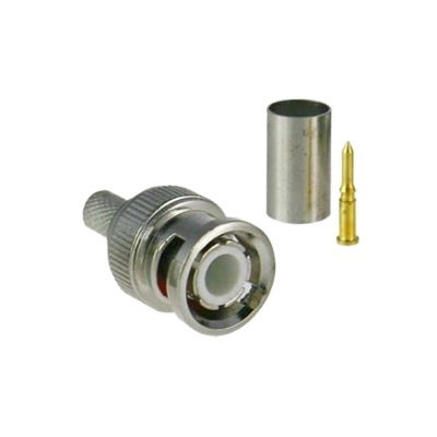 Conector BNC macho de 3 piezas para cable coaxial RG59 Conector BNC macho de 3 piezas para cable coaxial RG59