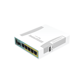 MikroTik RouterBOARD hEX RB960PGS - Router - conmutador de 4 puertos - GigE - 800 MHz - RAM: 128MB - 12-57V