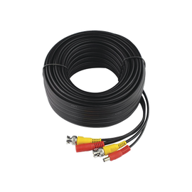 Cable Coaxial armado con conector BNC y Alimentación, longitud de 30m, Optimizado para HD ( TurboHD, HD-SDI, AHD )