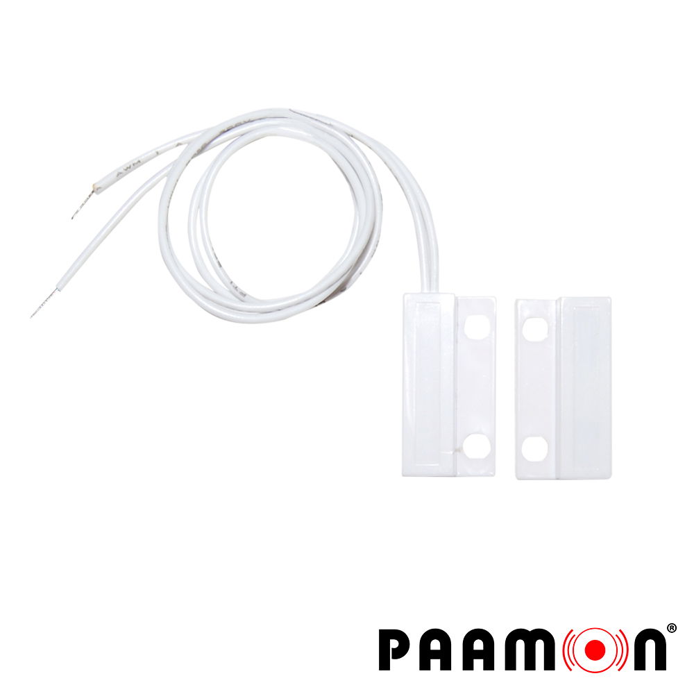 CONTACTO MAGNETICO PAAMON PM-MGN21 ALAMBRICO/ MATERIAL ABS/ COLOR BLANCO/PARA PUERTAS Y VENTANAS/ IDEAL PARA SISTEMAS RESIDENCIALES/ SALIDA DE ALARMA NC/ COMPATIBLE CON CUALQUIER SISTEMA DE ALARMA