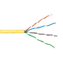 Reel 1000 ft, UTP Cat6 Riser, Yellow color, UL, CMR,T4L, Tested to 350 Mhz, for CCTV Applications / Data Networks / IP Megapixel / RS485 Control